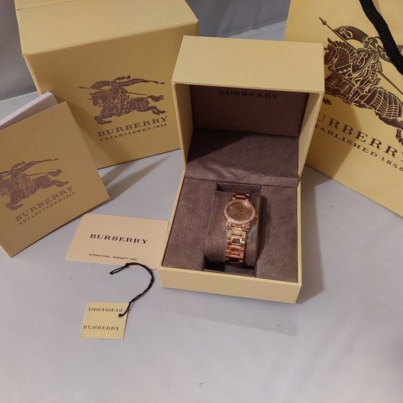 BURBERRY Diamond Rose Gold Watch - NEW! - Picture 3 of 16